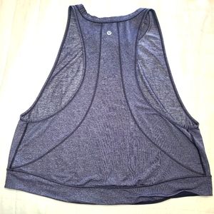 lululemon athletica Heathered Navy Blue Racerback Tank Top